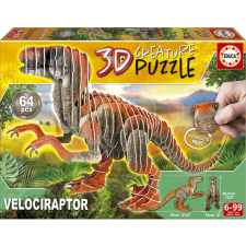  Educa 3D Velociraptor puzzle 64 darabos puzzle, kirakós