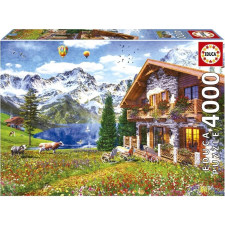 Educa 4000 db-os Puzzle - Faház Az Alpokban 19568 (8412668195684) puzzle, kirakós