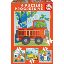 Educa 4 az 1-ben puzzle (6,9,12,16) - Hős állatok (17144) puzzle, kirakós