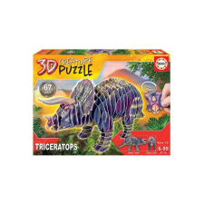 Educa 67 db-os 3D Creature puzzle - Triceratops (19183) puzzle, kirakós