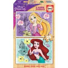  Educa fa puzzle Disney hercegnők: Aranyhaj és Ariel 25 darabos szett puzzle, kirakós