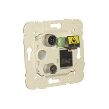  efapel 21535 R-TV+RJ45+optikai aljzat, csillagpontos villanyszerelés