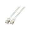 EFB RJ45 Flachpatchkabel U/FTP, Cat.6A, PVC, 0,5m, weiß (K5545WS.0,5)