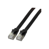 EFB RJ45 Flachpatchkabel U/FTP, Cat.6A, PVC, 1,5m, schwarz (K5545SW.1,5)