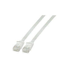 EFB RJ45 Flachpatchkabel U/UTP, Cat.6A, PVC, 1m, weiß (K8107WS.1) kábel és adapter