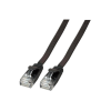 EFB RJ45 Flachpatchkabel U/UTP, Cat.6A, PVC, 3m, schwarz (K8107SW.3)