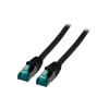 EFB RJ45 Patchkabel S/FTP, Cat.6A, LSZH, 0,15m, schwarz (MK6001.0,15B)