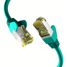 EFB S/FTP CAT6A Patch kábel 0,25m - Zöld kábel és adapter