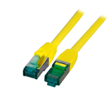 EFB S/FTP CAT6a Patch kábel 0.5m Sárga kábel és adapter