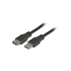 EFB USB3.0 Verlängerungskabel A-A,St-Bu,1,8m,schwarz,Premium (K5237.1,8)