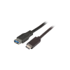 EFB USB3.2 Adapterkabel Typ-C Stecker auf Typ A Buchse 0,2m (K5313SW.0,2)