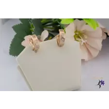  Effi antiallergén kiskraika fülbevaló kis fehér cirkónia kövekkal diszitve -18K fülbevaló