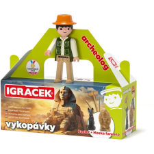 Efko Igráček Archeolog s egyptskými vykopávkami masky faraona a sošky bohyně Bastet oktatójáték