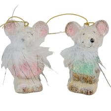  Egér figura tollal ker M9cm játékfigura