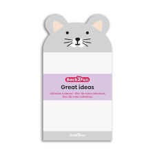  Egérkés öntapadó jegyzettömb, 90×165 mm, 60 lap, APLI Back2Fun, szürke post-it