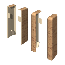 Egger végdarab kocka 6 cm tölgy méz 2 db élvédő, sín, szegélyelem