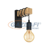 EGLO 32917 Fali E27 1x10W fekete/tölgy Townshend