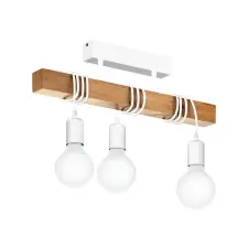 EGLO 33166 mennyezeti E27 3x60W fehér/tölgy Townshend világítás