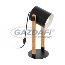 EGLO 43047 Asztali lámpa E27 1x28W fekete/fa Hornwood világítás