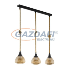 EGLO 43192 függeszték E27 3x28W fekete/borostyán Rampside világítás