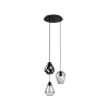 EGLO 43582 Függeszték E27 3x40W 34cm fek Distaff