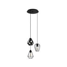 EGLO 43582 Függeszték E27 3x40W 34cm fek Distaff világítás