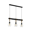 EGLO 43618 Függeszték E27 3x40W fekete/fa Roding