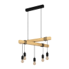EGLO 43629 Függeszték E27 5x60Wfekete/faTownshend