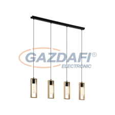 EGLO 49475 függeszték E27 4x60W fekete/fa Littleton világítás