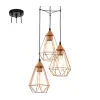 EGLO 94196 függeszték E27 3x60W 31cm réz Tarbes