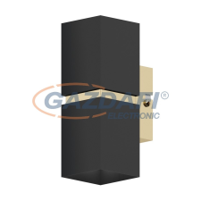 EGLO 95373 LED fali GU10 2x3,3W szögletes fekete/arany Passa világítás