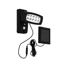 EGLO 98187 Szolár LED kültéri fali lámpa 2W mozgásérzékelős fekete Palizzi kültéri világítás