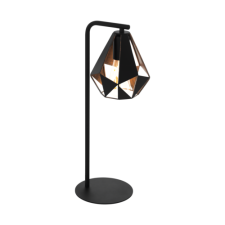 EGLO Asztali E27 1x60W fekete/vréz Carlton4 világítás