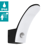 EGLO Fiumicino fekete-fehér LED mozgásérzékelős kültéri fali lámpa (EG-98149) LED 1 izzós IP44