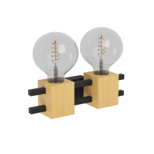 EGLO Levantara fekete-barna fali lámpa (EGL-390192) E27 2 izzós IP20 világítás