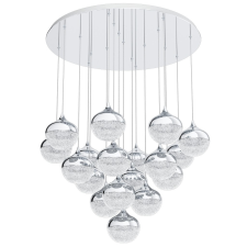 EGLO Mioglia króm-fehér LED függesztett lámpa (EGL-39528) LED 18 izzós IP20 világítás