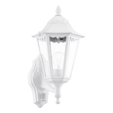 EGLO Navedo fehér-átlátszó mozgásérzékelős kültéri falikar (EG-93447) E27 1 izzós IP44 kültéri világítás