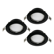 EGLO Peneto fekete mennyezetbe építhető lámpa szett (EG-900754) GU10 3 izzós IP20 világítás