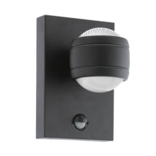 EGLO Sesimba kültéri led fali lámpa 2x3,7W fekete mozgásérzékelős kültéri világítás