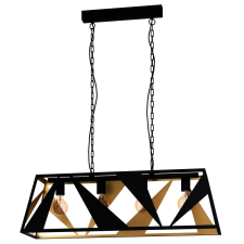 EGLO Tabloncito fekete-arany függesztett lámpa (EGL-39904) E27 4 izzós IP20 világítás