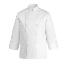 egochef Szakácskabát, cukrászkabát - fehér, hosszú ujjú, 100% pamut - EGOCHEF