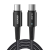 Egreat Essager EXCTT2-CG01 USB Type-C apa - USB Type-C apa Adat és töltő kábel - Fekete (1m)
