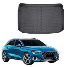 EgriAuto fekete csúszásgátlós csomagtértálca Audi A3 Sportback 8Y 2021- csomagtértálca