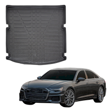 EgriAuto fekete csúszásgátlós csomagtértálca Audi A6 C8 Sedan 2018- csomagtértálca