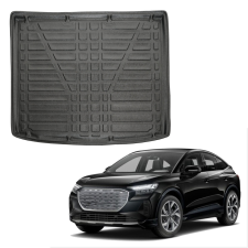 EgriAuto fekete csúszásgátlós csomagtértálca Audi Q4 E-Tron 2021- csomagtértálca