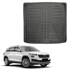 EgriAuto fekete csúszásgátlós csomagtértálca Skoda Kodiaq 5- üléses 2024- (Felső csomagtartó) csomagtértálca