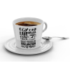  Egy nap kávé nélkül olyan, mint csak viccelek fogalmam sincs hogy az milyen - Kávéscsésze (Ajándék kistányérral)
