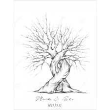  Egybefonódó fák ujjlenyomatfa dekorációs kellék