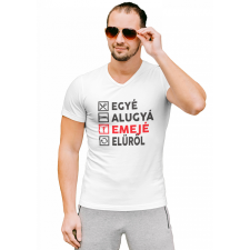 Egyé Alugyá Emejé Elűről - Férfi V Nyakú Póló férfi póló