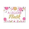 egyéb A Legjobb Főnök Rózsaszín Pasztell Konfettis Hűtőmágnes